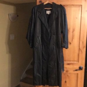 Pelle Studio leather long trench coat